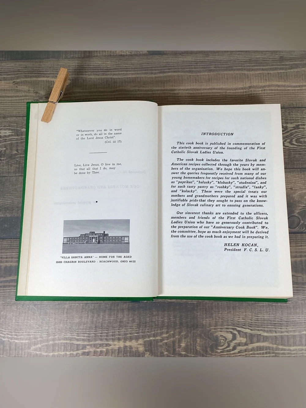Vintage 1952 The Anniversary Slovak-American Cook Book HC 60th Anniversary